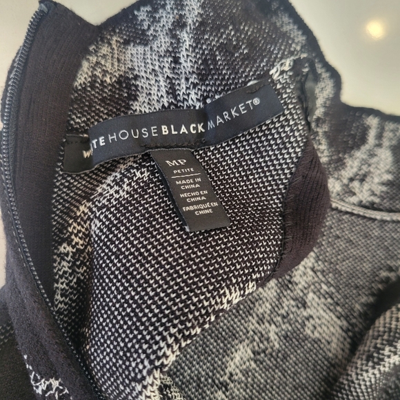 WHBM black and white beaded knit top - Picture 8 of 8